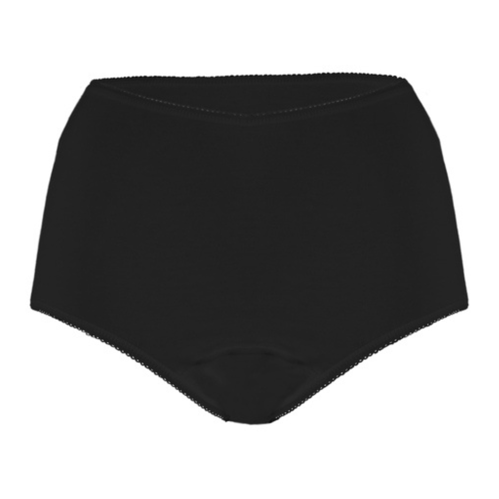 Ladies Cotton Comfy Brief Women's incontinence pants black