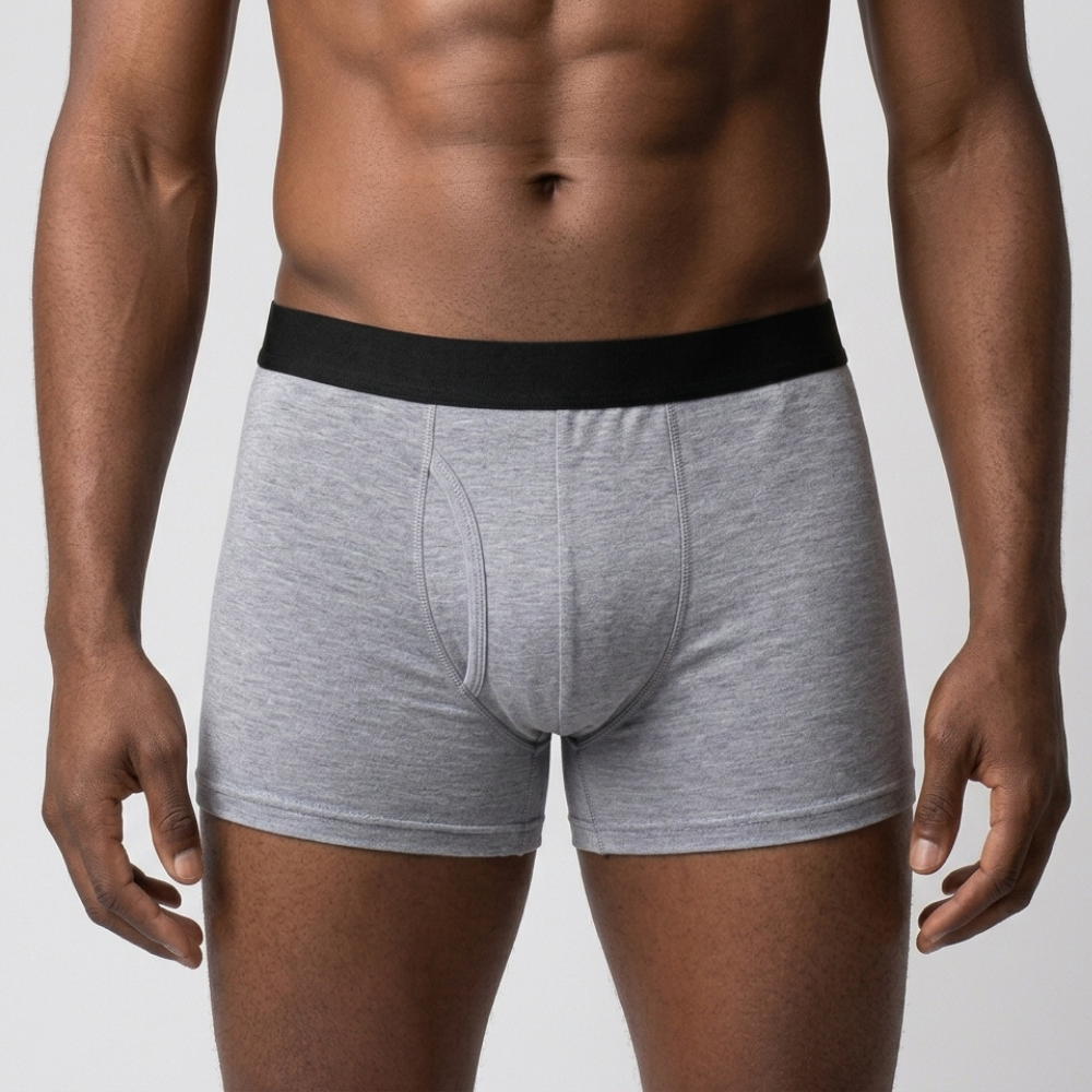 Men’s Padded Trunk With Built in Pad grey incontinence underwear